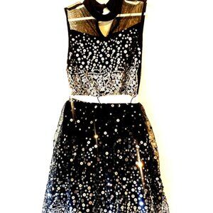 Speechless Girls Dress Size 7 Sequins Black Zipper Fancy Children Holiday Formal